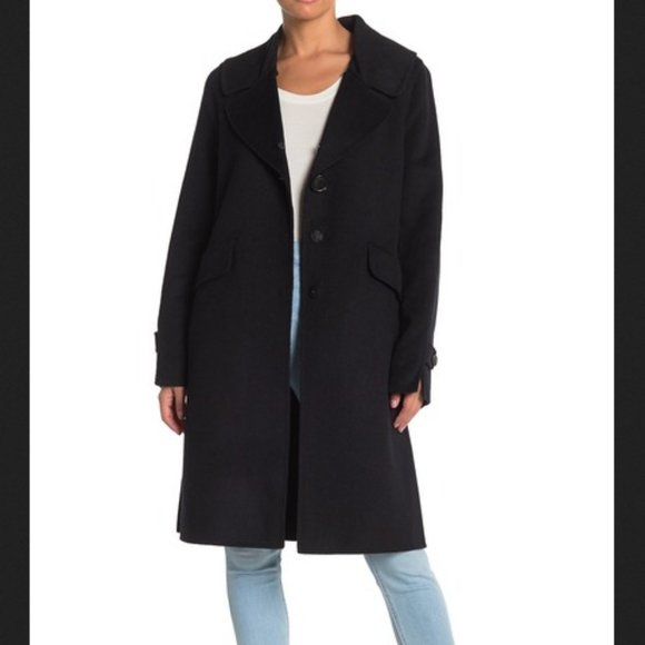 NEW Derek Lam 10 Crosby NAVY Wool blend coat sz M - Picture 5 of 13